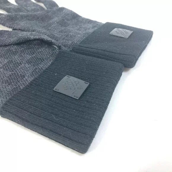 LOUIS VUITTON M77992 Damier Graphite Gon neopetite damier gloves wool Black